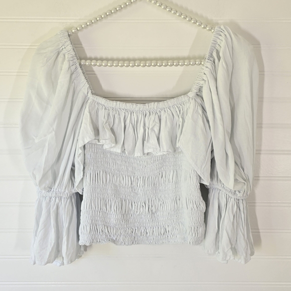 NWT Jen's Pirate Booty Free People Collab Bethany Puff Sleeve Blouse XS - Picture 5 of 11